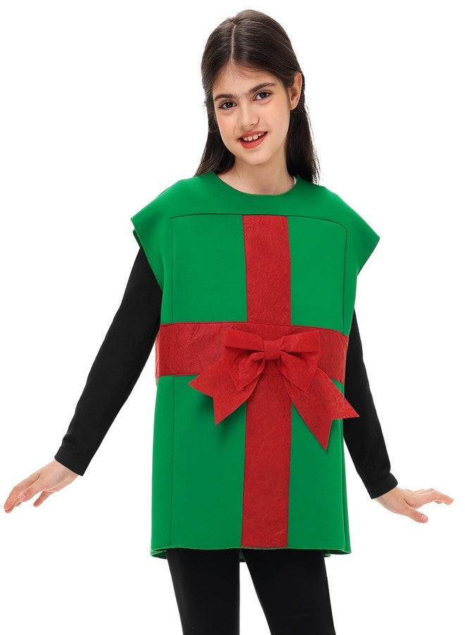 AOBUTE Girls Boys Christmas Gift Boxes Xmas Cosplay Dress Outfit Theme Parties Sleeveless Dress Top L - Image 1